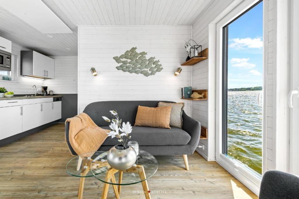 Hausboot Gluecksmomente Mit Dachterrasse In Schleswig Am Ostseefjord Schlei Eksteriør billede