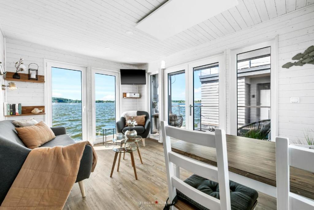 Hausboot Gluecksmomente Mit Dachterrasse In Schleswig Am Ostseefjord Schlei Eksteriør billede
